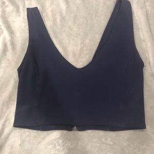 Navy Crop Top